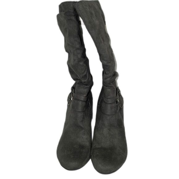 Apt. 9 Ophelia Gray Suede Mid-Calf Boots Size 8 1/2 - Picture 8 of 8